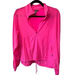 Sweaty Betty Training Day Half Zip Top Hot Pink Pullover Jacket Lightweight Neon